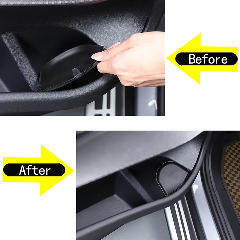 For 2019-2023 BMW X5 G05 TPE black car styling car rear door water cup groove mat car interior decoration accessories 2Pcs