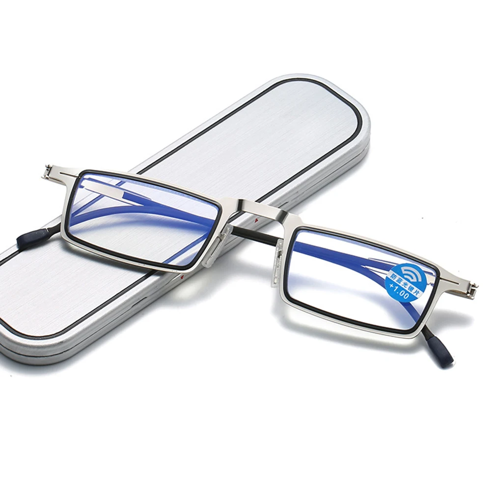 Hand Made Frame Screwless Rectangular Multi-coated Lenses Fashion Portable Reading Glasses +0.75 To +4