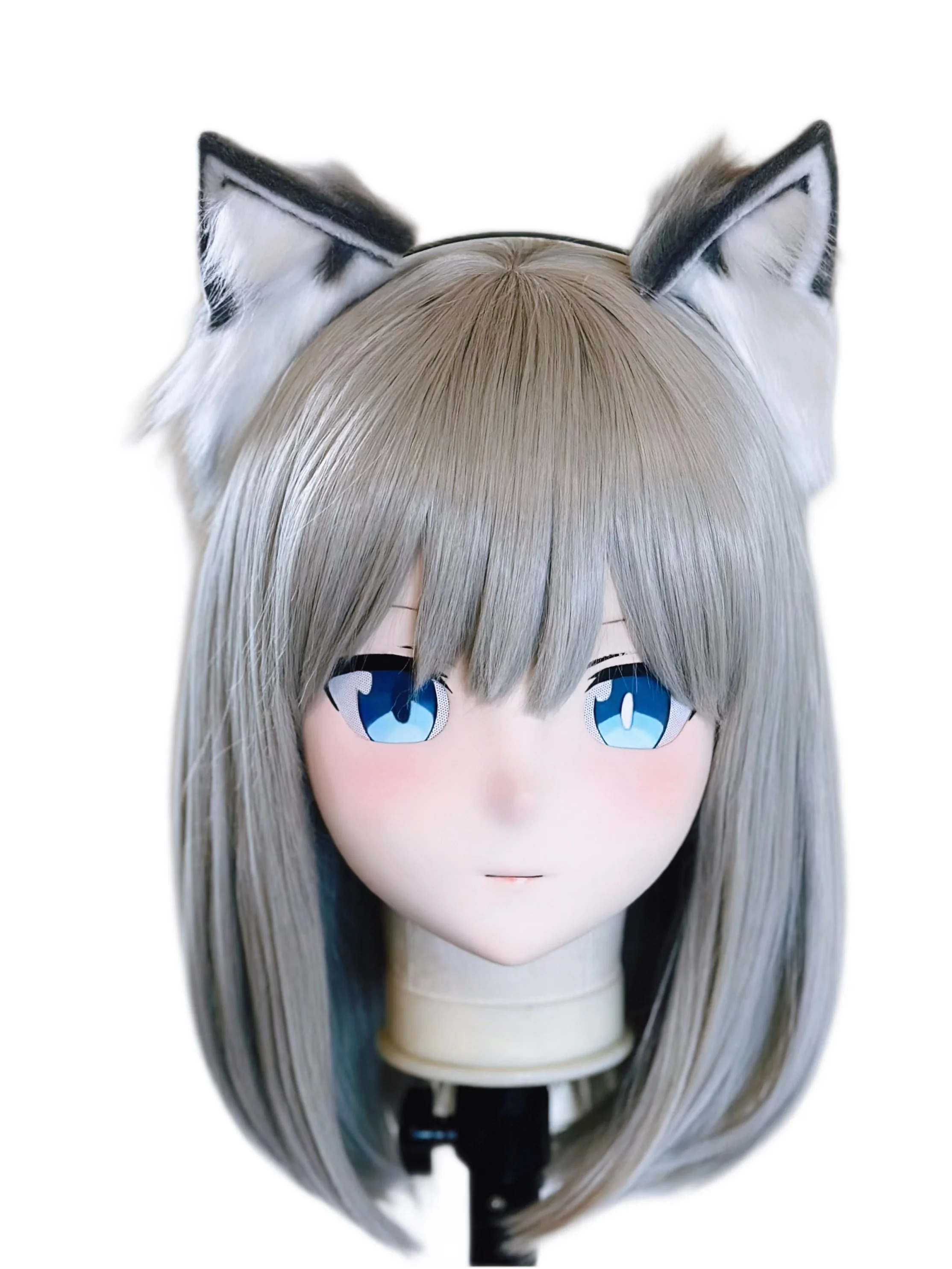 (STK051) Stock PLA Material Full Head Lockable Crossdress Male to Female Japanese Cartoon Anime Game Character Kigurumi Mask