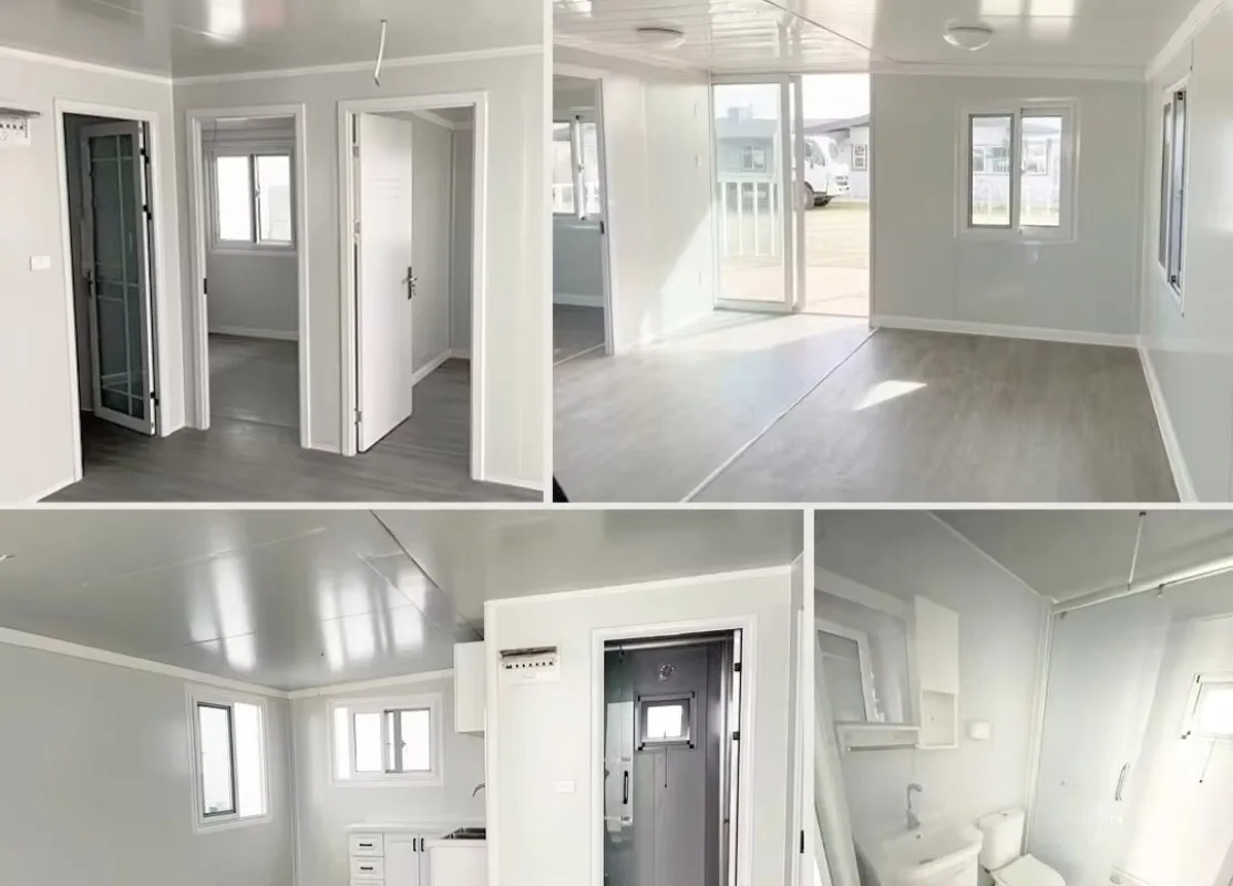 تخصيص 10ft-40ft الصلب حاوية قابلة للطي منازل ساندويتش لوحة المطبخ الحمام سقف شرفة خيارات المنزل قابلة للتوسيع