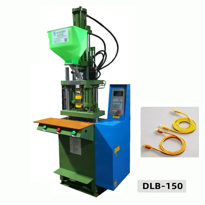 150P Vertical Injection Molding Machine Forming DC Plugs PVC Material PE PP Plastic USB Data Cable Pressure Inject Equipment