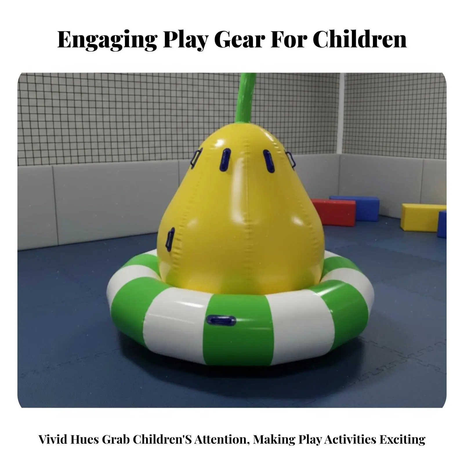 

Multi-Activity Inflatable Castle Includes Slide and Seesaw Bounce House Vividly Colored Safety-Focused Design for Children