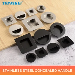 Stainless steel concealed pull sliding door handles inline concealed invisible cabinet door drawer fastener embedded door handle