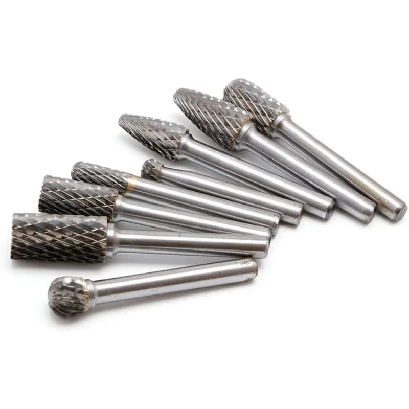 8pcs- 50sets-carton 1/4'' Double Cut Tungsten Steel Carbide Rotary Burr Die Grinder Shank Bit Set Abrasive Tools from US