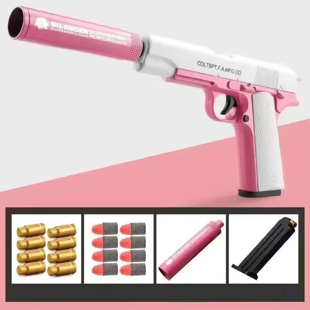 Pistolet zabawkowy do wyrzucania muszli dla dziewcząt chłopców Glock pistolety na miękkie pociski Dropshipping prezenty