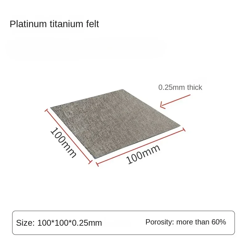 Platinum titanium felt/PEM electrolysis hydrogen production fuel cell gas diffusion 0.1-1.5mm