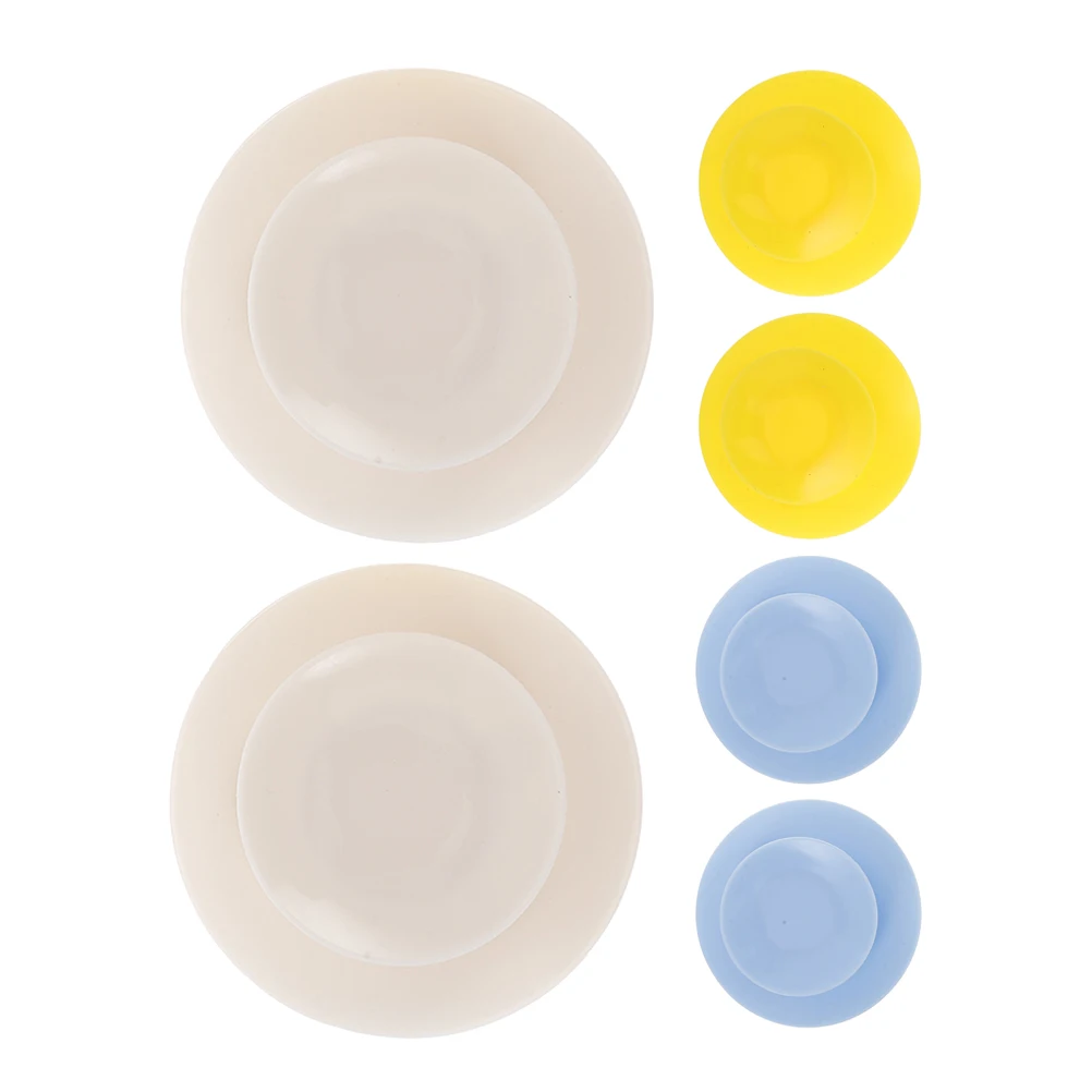 

6pcs Silicone Suction Bowl For Toddlers Spill-Proof Double-Sided Non-Slip Base Kids Meal Plate Dishware Baby Food Tray
