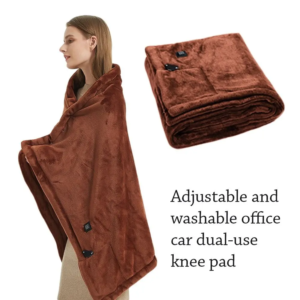 Household Wearable USB Electric Heated Blanket Washable Warm Clothing Warm Shawl Portable Heating Lap Blanket for Winter