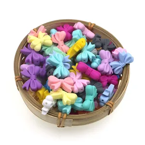 10pcs/lot miniシリコンビーズbow crown葉の宝石用の葉の葉の花 12ベストセールスシリコーンチャーム-11