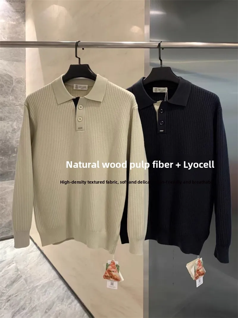 

Warm Woolen Sweater f Zipper Knitted Ne Casual Loose Fit for Men Breathable Long Sve Winter Top Trendy Streetwear