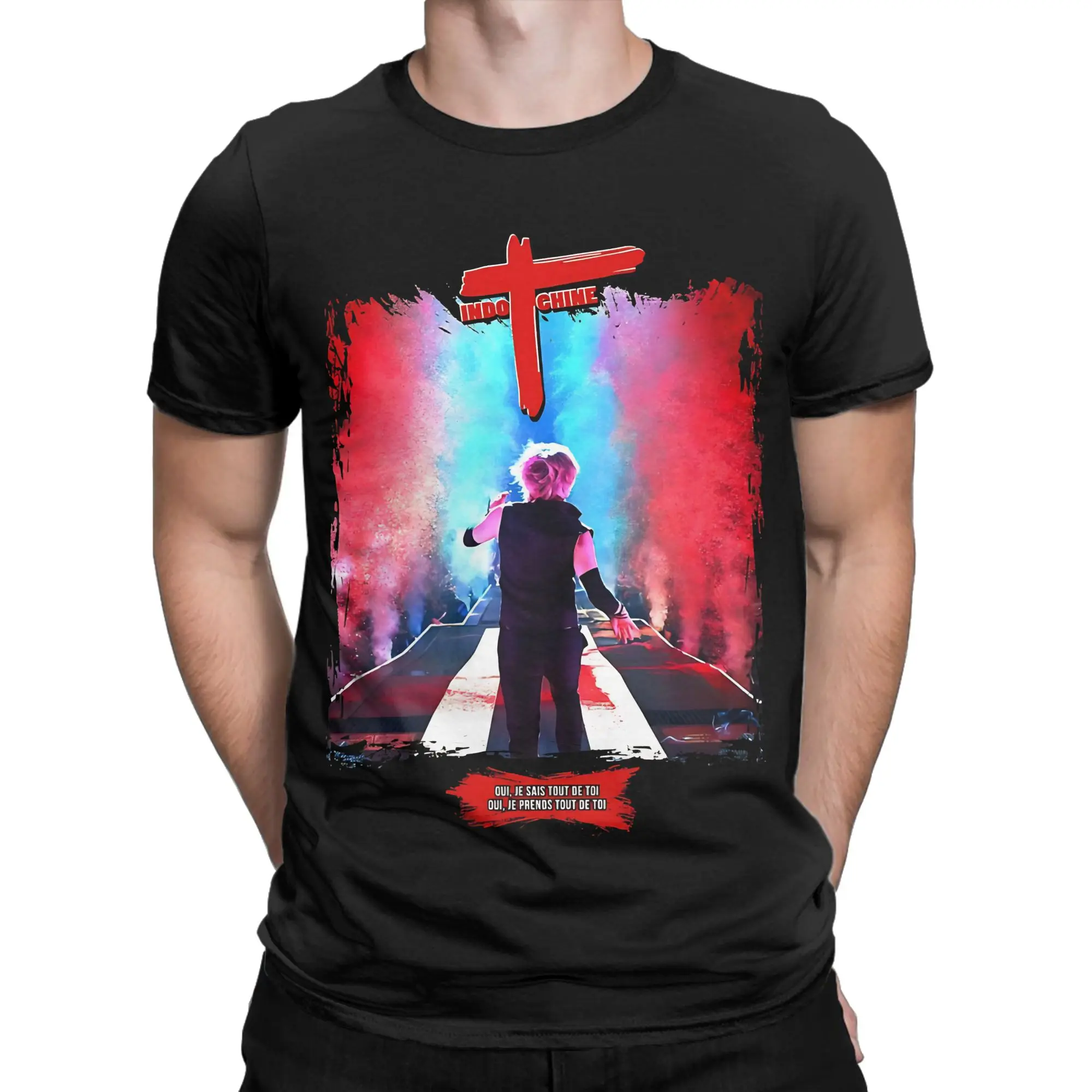 Graphic Funny Graphic 100% Cotton T-Shirt Indochine Tees Tops For Men
