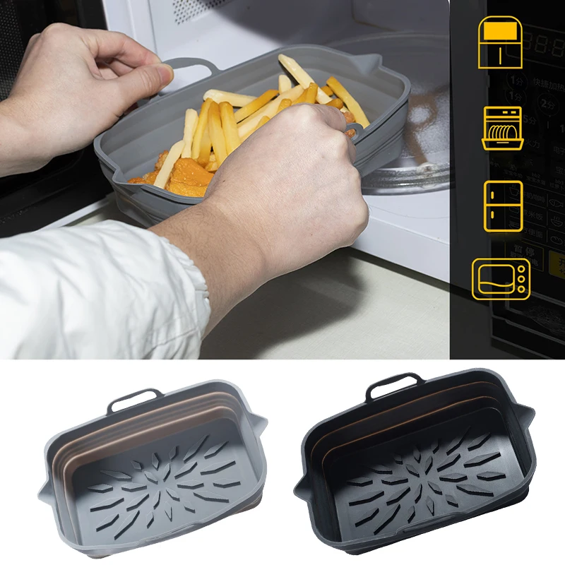 מגש סיליקון למרוח אפיית נייר אפייה פיצה עוף מטוגן סל