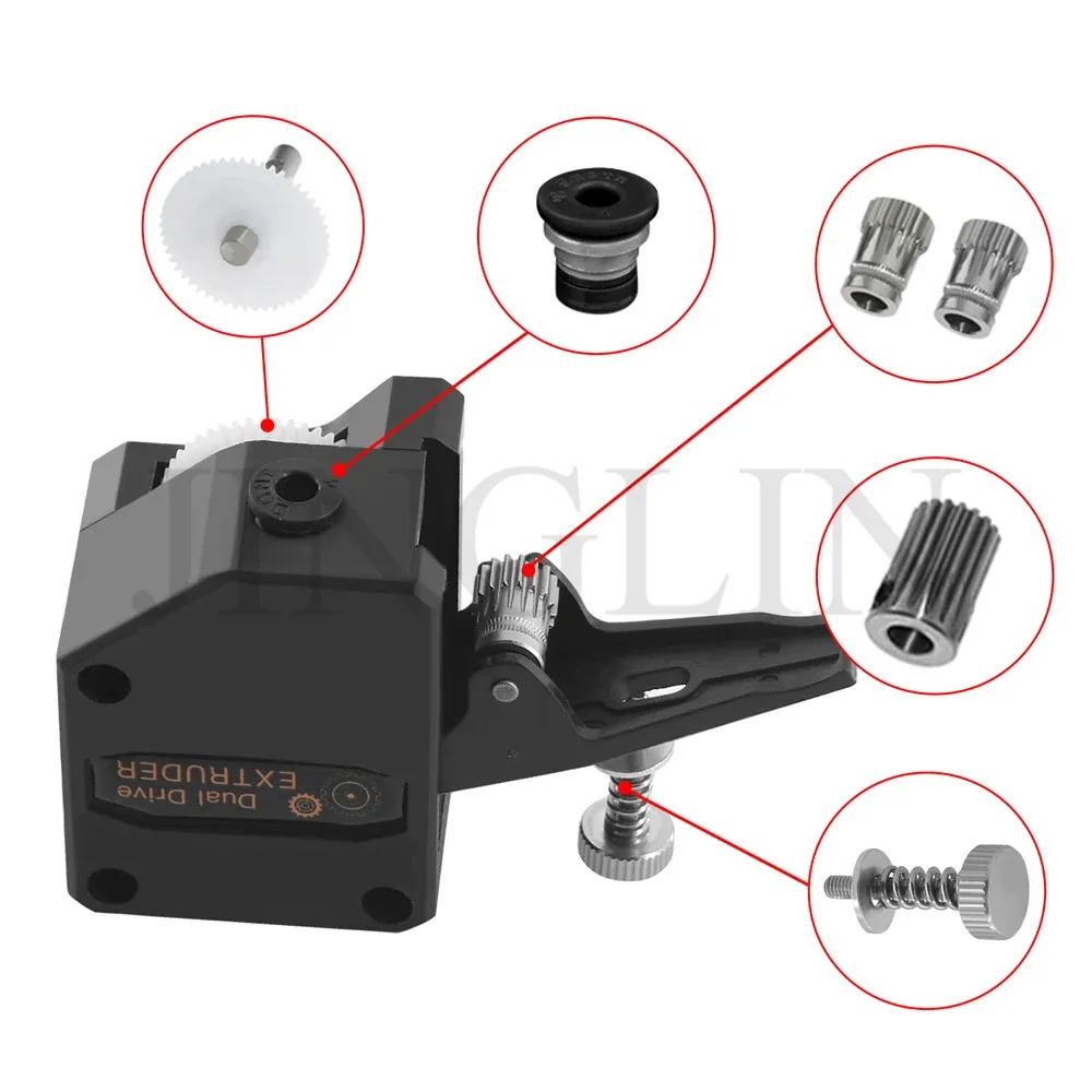 Two Trees 3D Printer Parts MK8 Extruder Clone Dual Drive Extruder upgrade Bowden extruder 1.75mm filament for 3d printer Ender 3