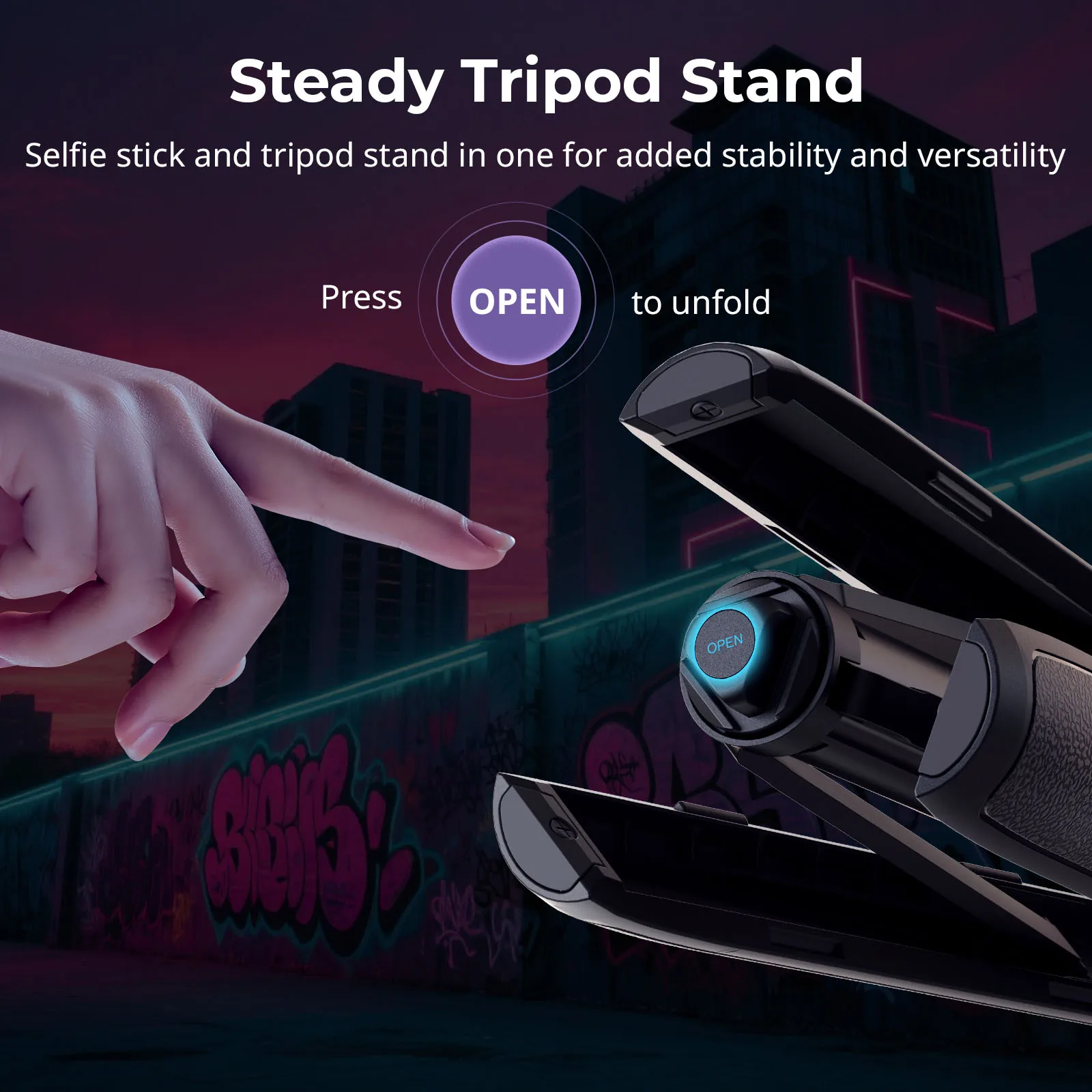 حامل ثلاثي عصا سيلفي مقاس 59 بوصة لـ GoPro Hero 12/11/10/9، لـ DJI Action 4/5 Pro لكاميرا Insta360 X4/X5 البانورامية -5284