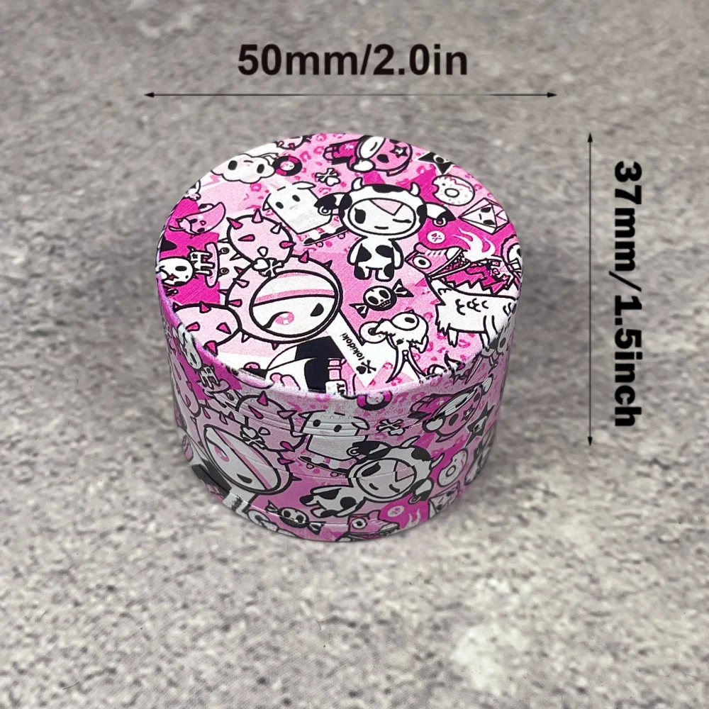 2 بوصة سانريو المعادن عشب طاحونة 4-Layers مطحنة سينامورول هاون برعم الفانيليا التبغ طاحونة العشب السيجار التدخين السجائر أداة #4