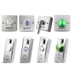 Zinc Alloy GATE DOOR Exit Button Exit Switch NC/COM Door Access Control System Door Push Exit Door Release Button Switch
