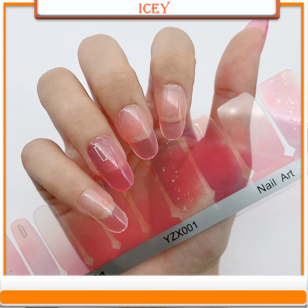 

Icey Beauty 1set Nail Polish Film Bronzing Laser Nail Sticker Decals