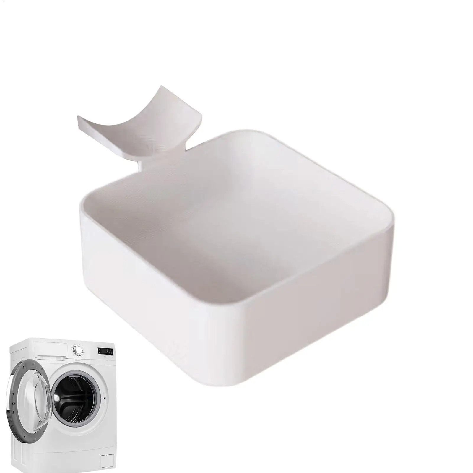 Washer Drain Pan Leak-Proof Tight Fit Easy Install Front Load Washer Water Catch Tray for Basement Apartment Mobile Home Garage