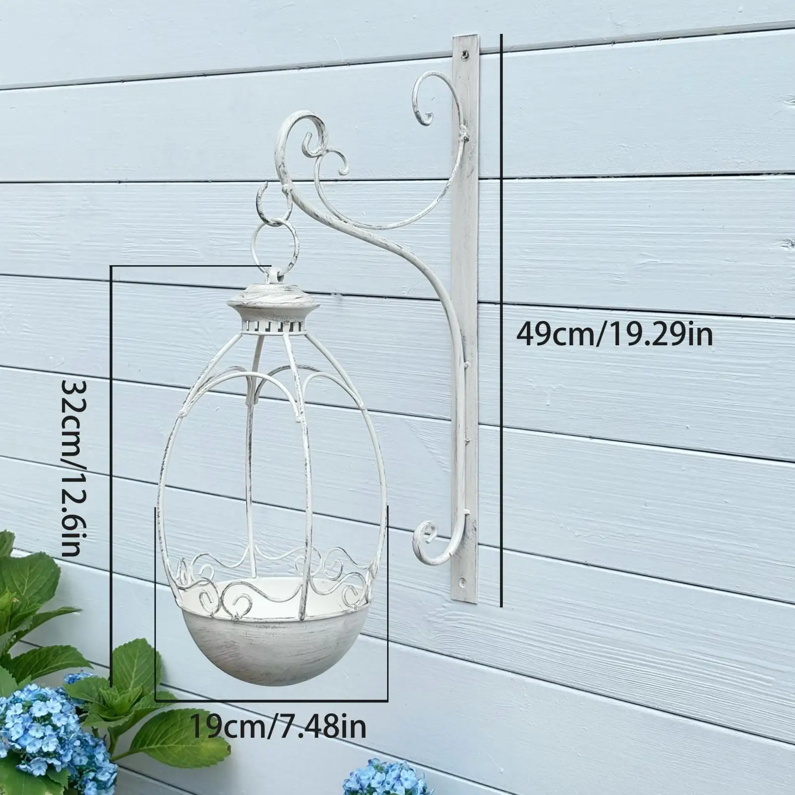 Wall-mounted Flower Pot, Garden Flower Basket, Planter, Versatile Artwork, Space-saving Vase, Flower Pot for Yard Decoration
