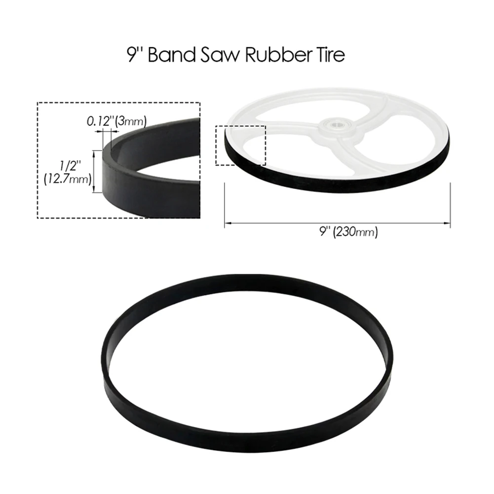 Imagem -05 - Rubber Band Saw para Carpintaria Scroll Wheel Anel de Borracha Tire Band Carpintaria Peças Sobressalentes In14in