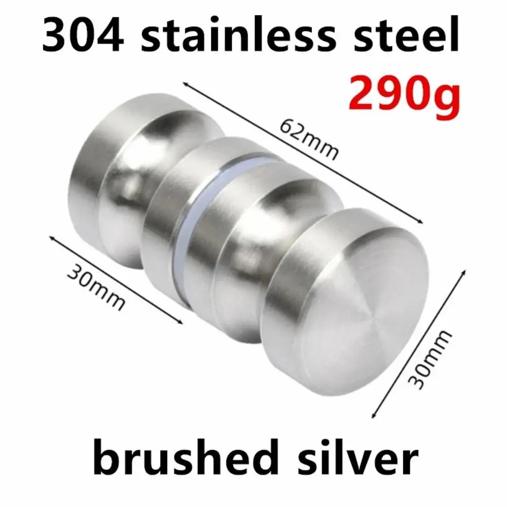 مقبض باب من الفولاذ المقاوم للصدأ 304 من الخلف إلى الخلف مجتذب فضي/أسود مزدوج الجانب باب منزلق يسحب مقبض البوابة مستدير صلب #3