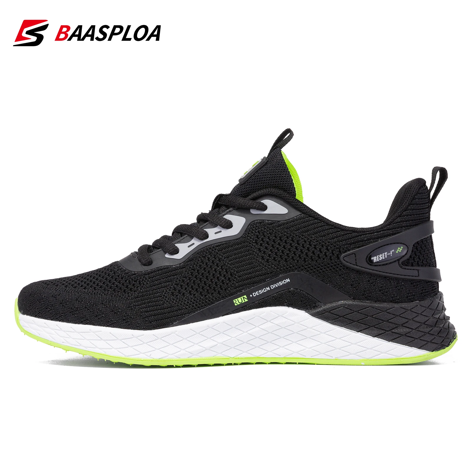 Baasploa Men Sneakers 2023 Fashion Breathable Tennis Male Casual Running Shoes Non-Slip Knit Lightweight Walking Shoes