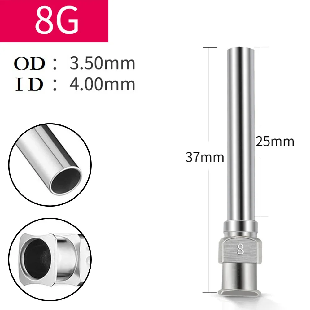 1pc 25mm Ago per erogazione Ago per erogazione in acciaio inossidabile Ago per iniezione colla industriale per alta temperatura