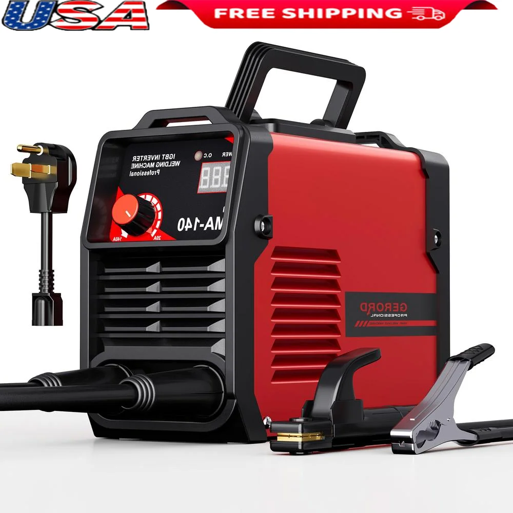 Portable Stick Welder 110v/220v 140Amp ARC MMA Welder with Digital Display Includes Welding Kit DIY Projects and Beginners