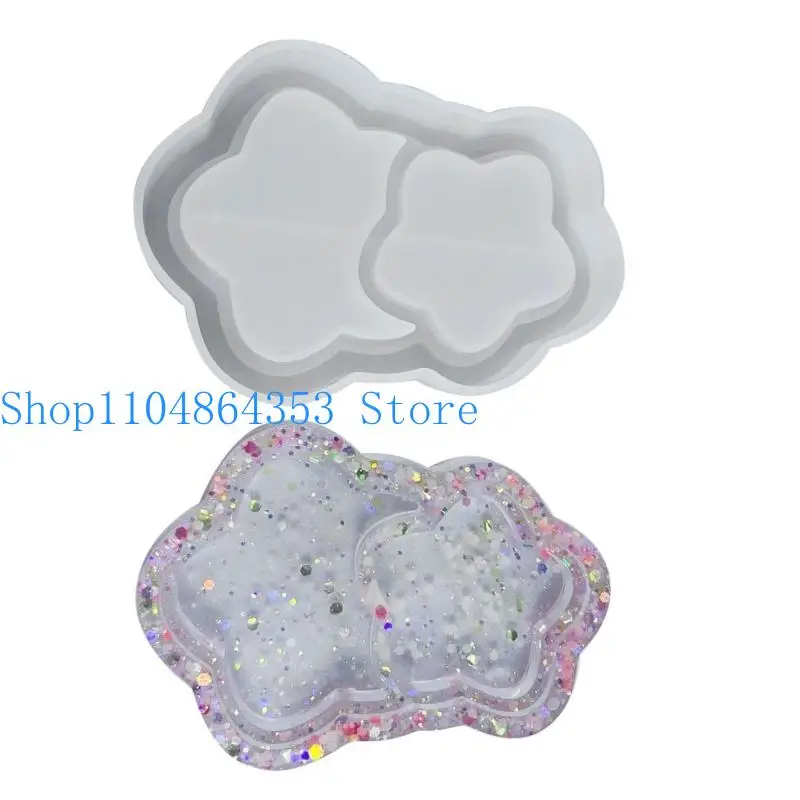 652f stars/love heart tray uv epoxy resin mould Quicks and tray transing tool