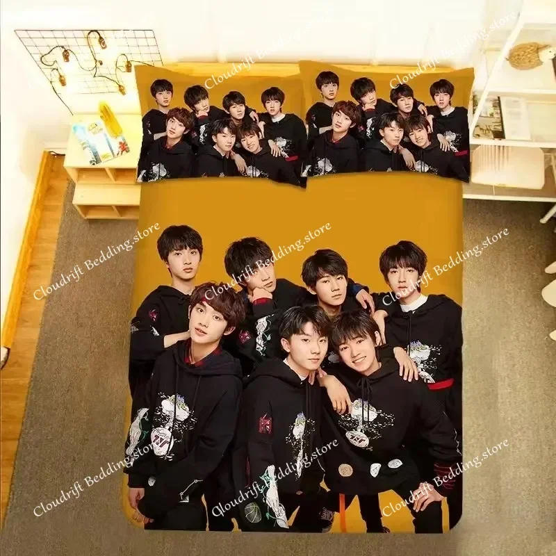 TNT Pillowcase+ Duvet Cover Single Knit Song Yaxuan Ding Chengxin Liu Yaowen Zhang Zhenyuan Ma Jiaqi Double Bedding Set026