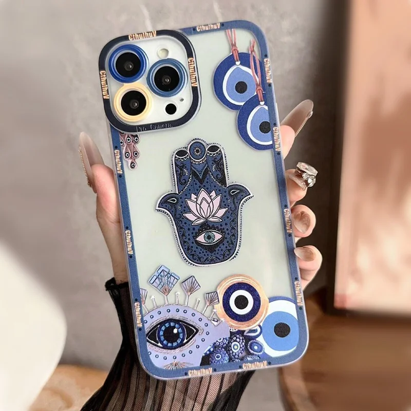 Clear Case For Samsung Galaxy S20 S21 FE S22 S23 Ultra A35 A32 A33 A55 A52 A53 A15 A54 A14 Soft TPU Cover Octopus Eye Pattern