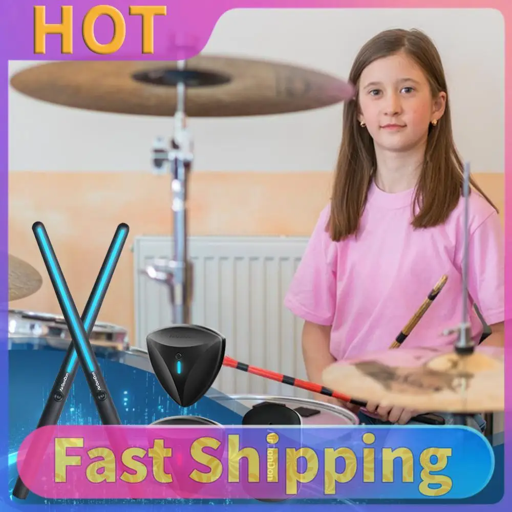 portable-air-drum-set-air-drum-adapter-bluetooth-compatible-electronic-drum-set-realistic-effect-musical-instrument-accessories