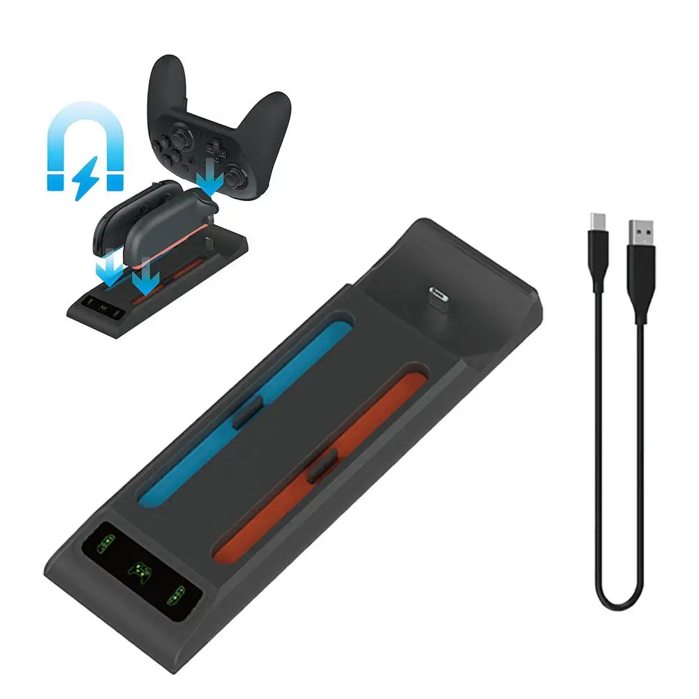 3 في 1 جهاز شحن للتبديل 2 ل Joycon للتبديل 2 برو وحدات تحكم مؤشر Led قاعدة محطة شحن للوحة الألعاب B3x0