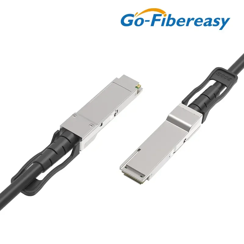 SFP56 200G DAC Cable 0.5m~3M 200Gb PAM4 QSFP56 to 200G High Speed Twinax Copper Cable Compatible for Mellanox Juniper Switch
