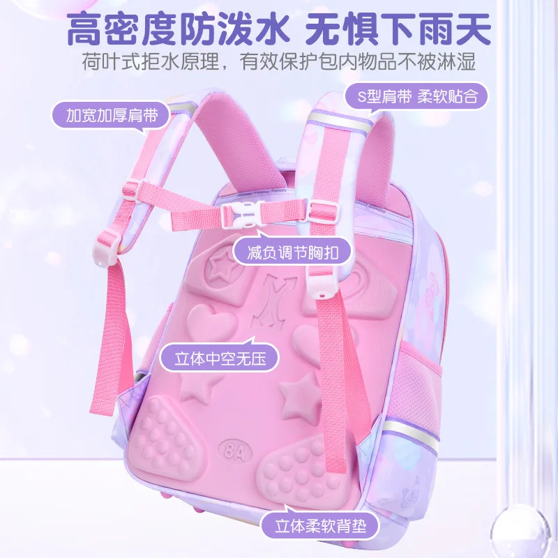 Sacs à dos d'école imperméables pour enfants, sacs à dos Kawaii pour filles douces, sacs d'école Oxford grill pour élèves du primaire, sacs initiés mignons pour enfants