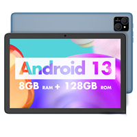 Tablet 10 inch, Android 13,Octa-Core, 5Ghz WiFi, 128 GB storage, 8000 mAh, 2.0 MP 8.0 MP camera, GMS certified Tablet PC