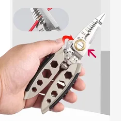 Multifunctional Wire Crimper Pliers Cable Cutter Adjustable Automatic Electrical Wire Stripper Stripping Terminal Hand Tool