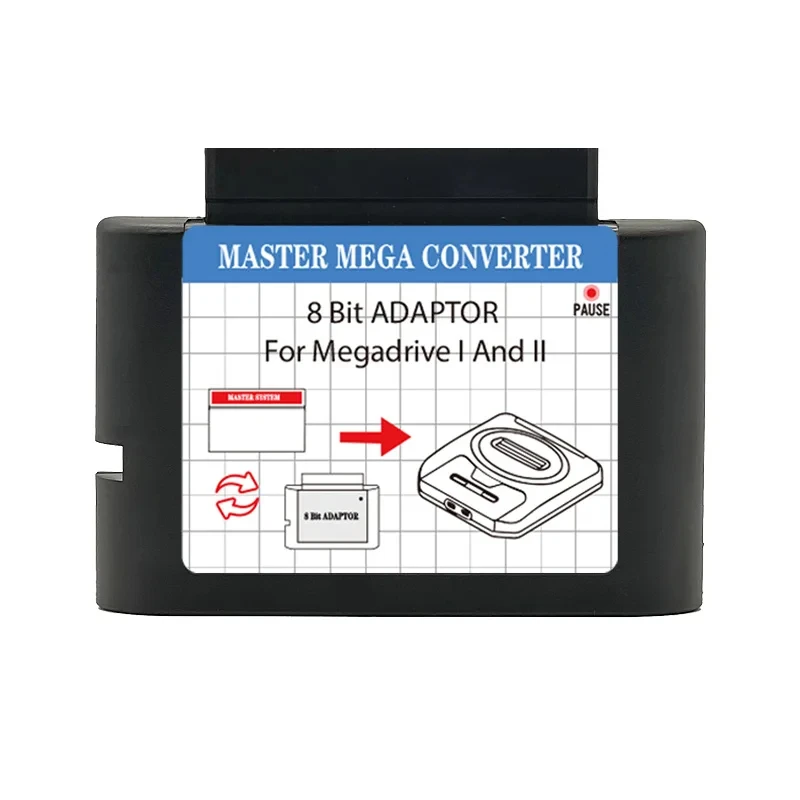 Master System Game Cartridge Converter Adapter for SEGA Mega Drive I/II First/Second Generation 16-bit Video Game Consoles