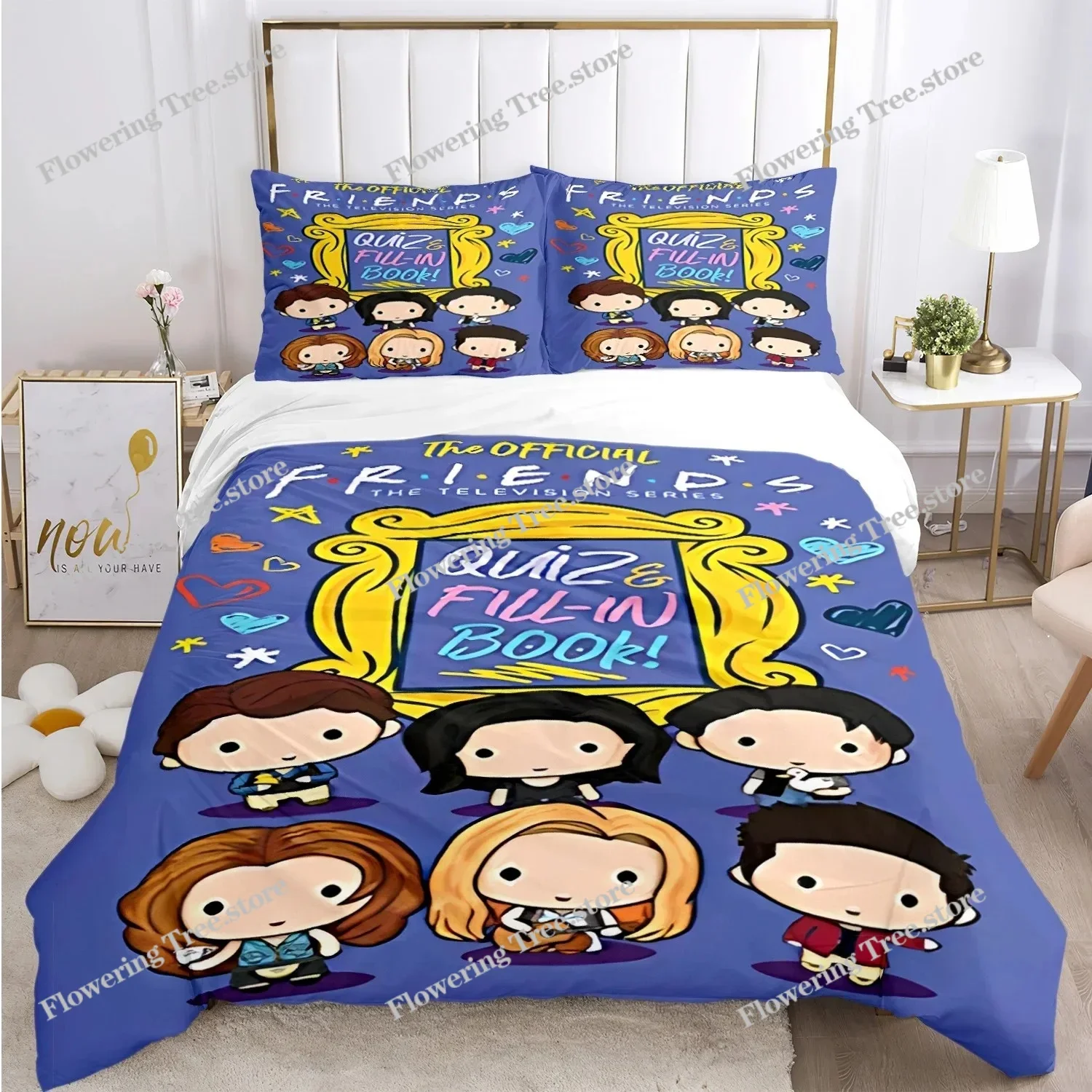 

Friends Funny anime All Season Duvet Cover Comforter Bedding set Ultra Soft Quilt Cover and Pillowcases SingleDoubleQueenKing
