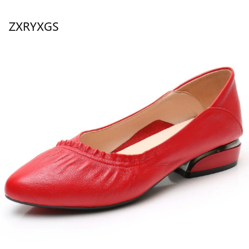 zxryxgs-2025-premium-cowhide-pointed-fold-elegance-fashion-shoes-office-work-banquet-wedding-low-heels-large-size-trendy-shoes