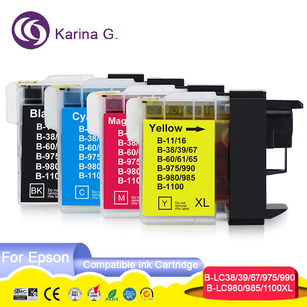 10x Compatible Ink Cartridge for Brother LC 985 LC975 LC67 LC1100 LC980 XL Ink Cartridge for Brother DCP 185C 195C 9805C Printer