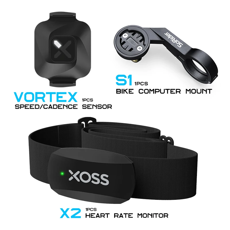 

Велокомпьютер XOSS S1, Вихревой датчик скорости и частоты вращения педалей X2 Blackbird HR5, монитор сердечного ритма, ANT +, для велоспорта GARMIN Magene iGPSPORT Bryton