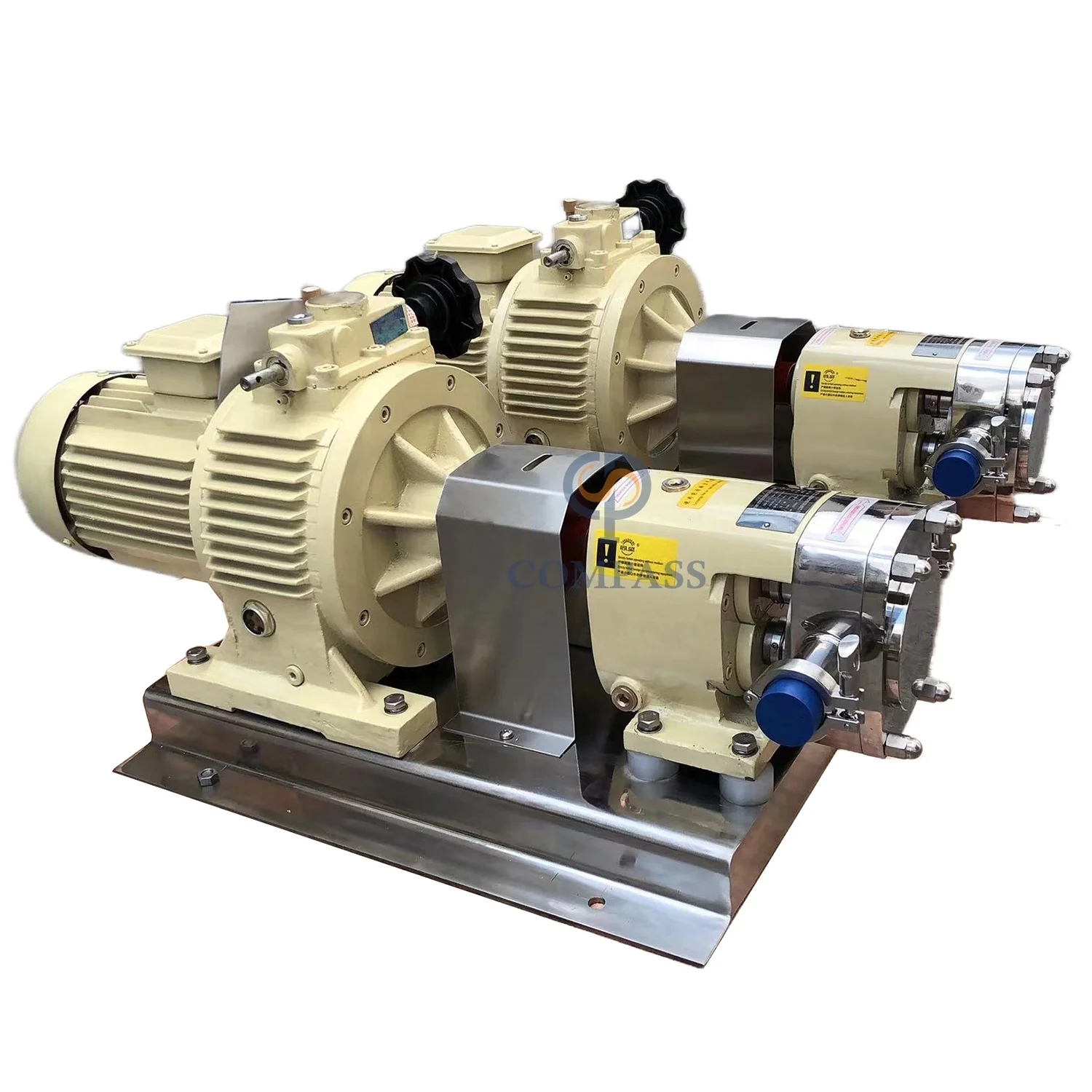 Sanitary stainless steel 7.5H/P 5.5KW food grade rotor stator pump rotary lobe  for high viscosity products