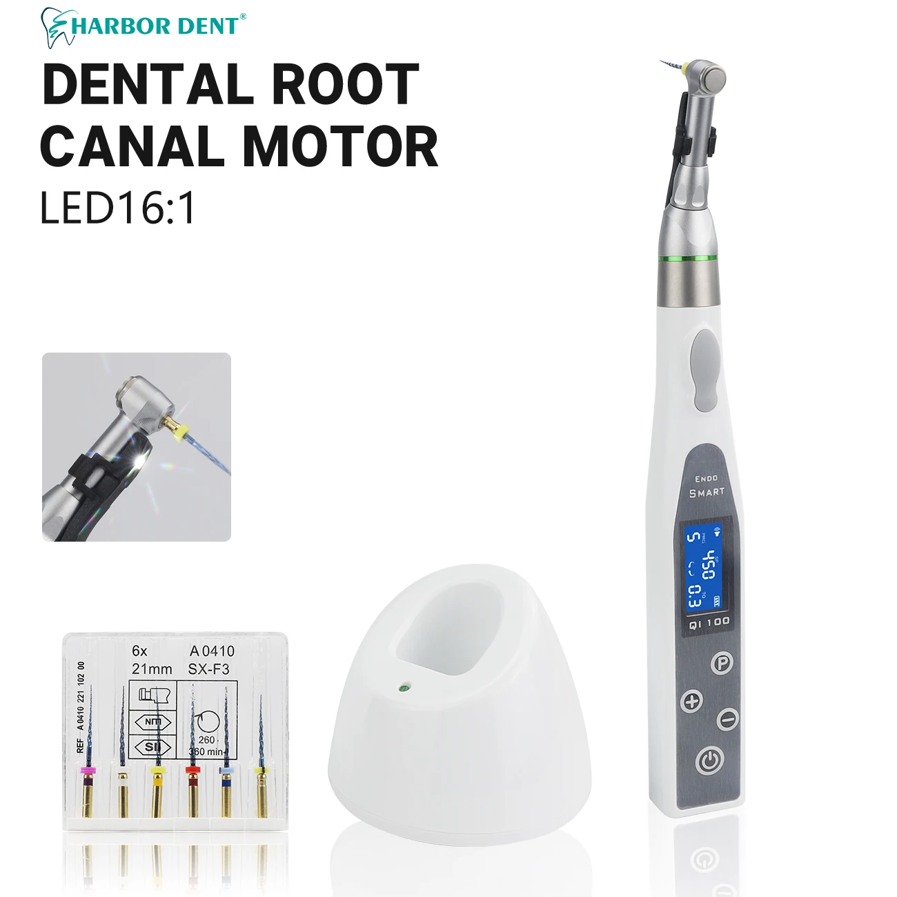 Dental  Endo Motor 16:1 Dental Reduction Equipment Wireless Endo With LED Light Imported Motor Root Canal Instrume Dentist tools