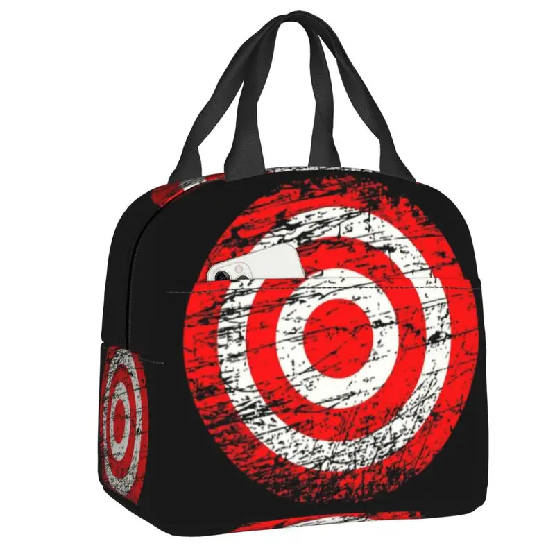 Darts Board Insulated Lunch Bags for Women Arrow Archery Target Darts Board Portable Cooler Thermal Food Lunch Box School