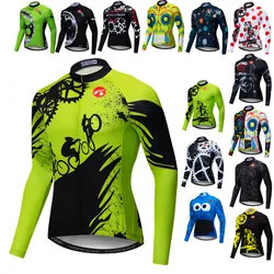 2024 Men's Cycling Jersey Long Sleeves Breathable Road Bike MTB Jersey Autumn Bicycle Clothes Team Cycling Shirt Biking Clothing