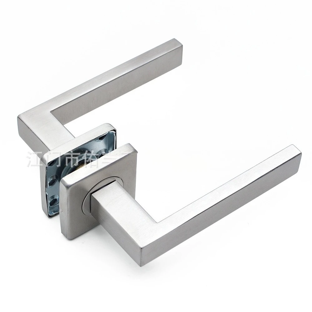 304 Stainless Steel Brushed Sanded Square Tube Door Handle Square Cover Split Square Door Handle Flat Tube Handle