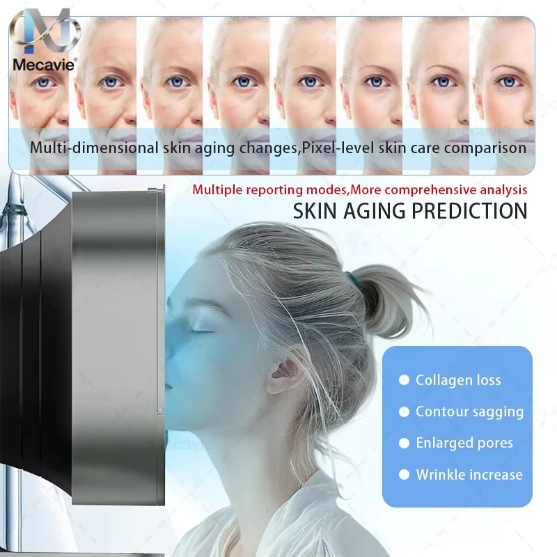 AI 3D Skin Diagnosis Magic Mirror Portable Face Analyzer with English Interface High Resolution Camera for Salon Home Use