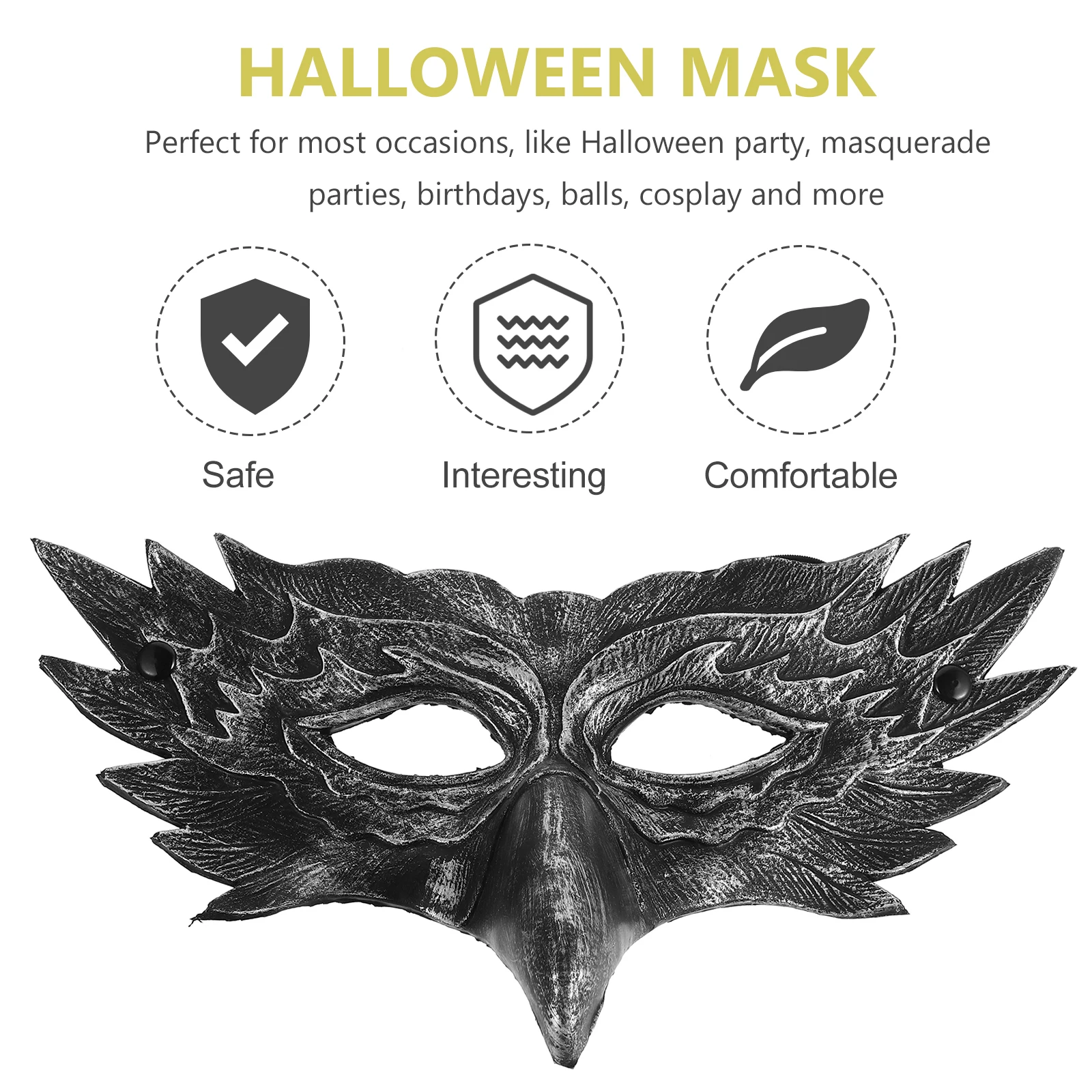 

Eagle Masquerade Mask Realistic Animal Mask for Halloween Party Costume Prop Novelty Masks Cosplay Accessories Lightweight