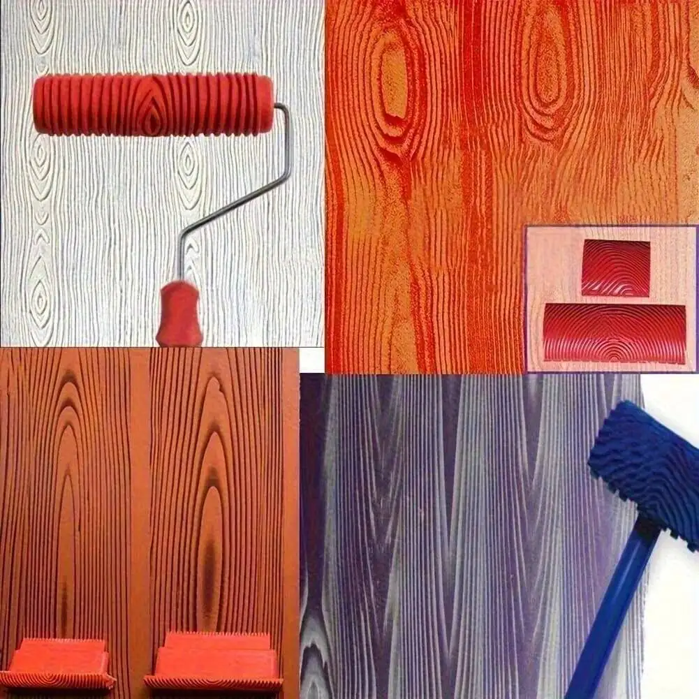 مجموعة أدوات الرسم DIY قطعة واحدة - مجموعة فرش دوارة للملمس، جدار مناسب، أثاث، وديكور منزلي، متعددة المقاسات وسهلة الاستخدام